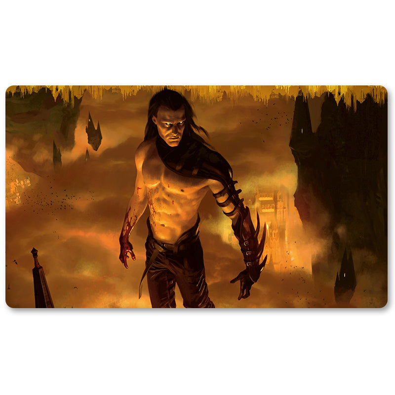 Board Game Peripheral- Godsire  -MTG Playmat Size 23.6X13.7in Play mats Compatible for TCG RPG CCG Trading Card Game