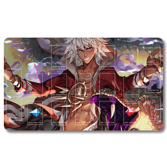 Tabulludo Ekstercentra - 649653- Yugioh Playmat Grandeco 23.6X13.7in Ludaj matoj Kongrua por TCG OCG CCG Komerca Kartludo