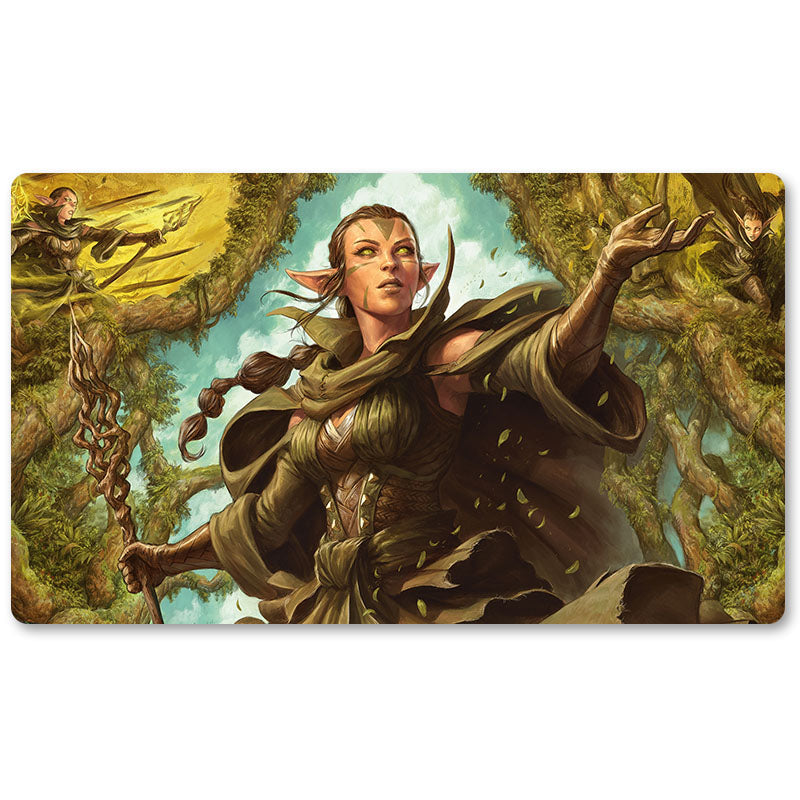 Magic The Gathering Peripheral- NISSA OF SHADOWED BOUGHS   -MTG Playmat Size 23.6X13.7in Play mats Compatible for TCG RPG CCG Trading Card Game