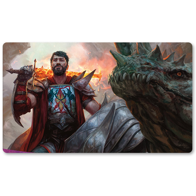 Board Game Peripheral- EMBERETH PALADIN -MTG Playmat Size 23.6X13.7in Play mats Compatible for TCG RPG CCG Trading Card Game