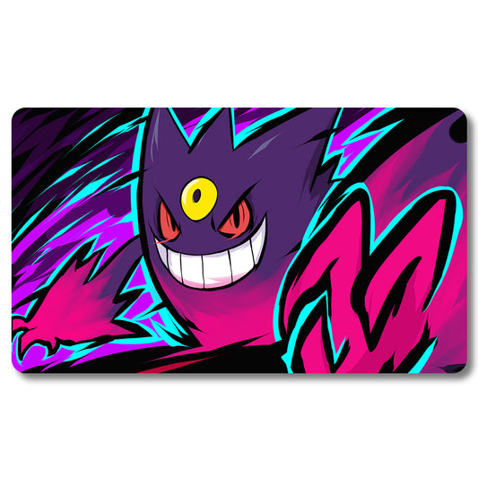 Board Game Gengar Playmat - Pokemon Size 23.6X13.7in Play mats Compatible for TCG MTG RPG CCG Trading Card Game