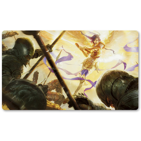 Magic The Gathering Peripheral- AKROMA'S VENGEANCE -MTG Playmat Size 23.6X13.7in Play mats Compatible for TCG RPG CCG Trading Card Game