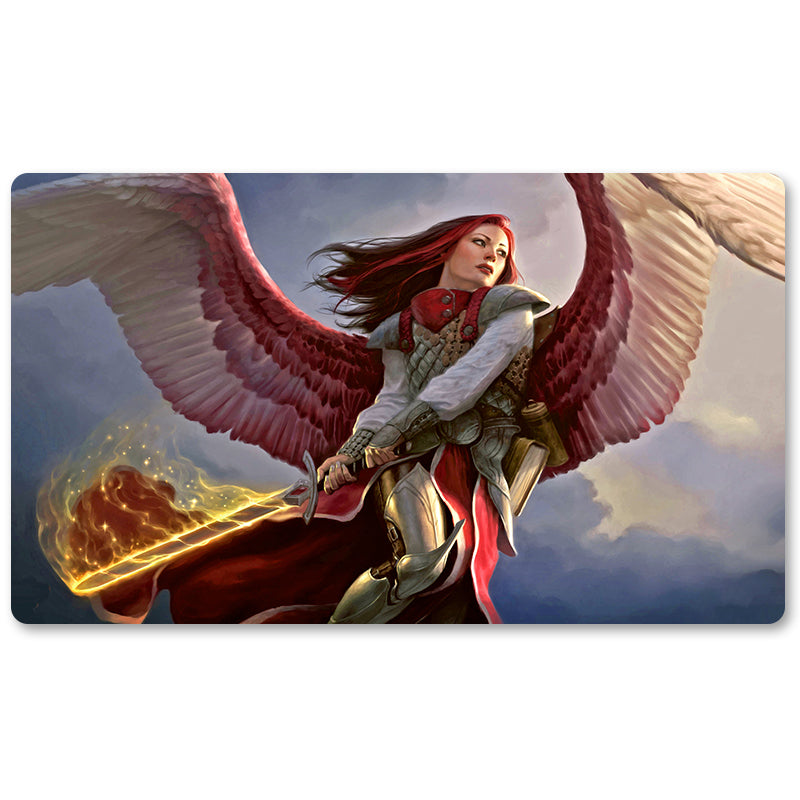 Board Game Peripheral- Archangel of Thune -MTG Playmat Size 23.6X13.7in Play mats Compatible for TCG RPG CCG Trading Card Game