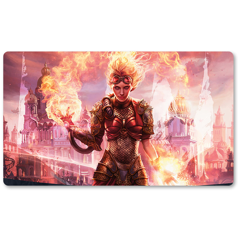 Magic The Gathering Peripheral- Chandra, Torch of Defiance -MTG Playmat Size 23.6X13.7in Play mats Compatible for TCG RPG CCG Trading Card Game