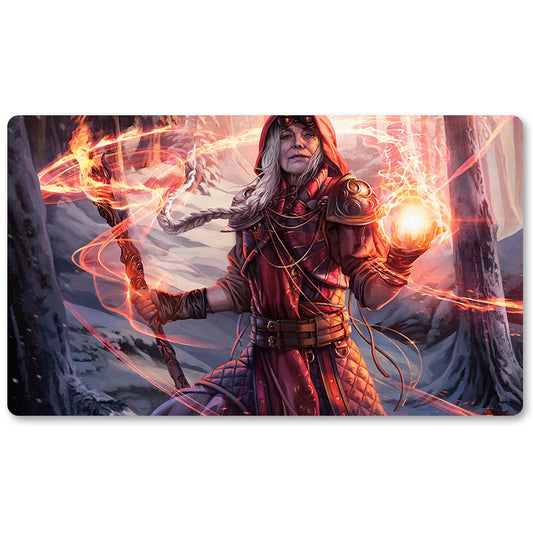 Magic The Gathering Peripheral- Jaya Ballard  -MTG Playmat Size 23.6X13.7in Play mats Compatible for TCG RPG CCG Trading Card Game