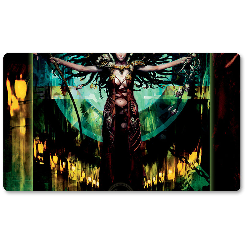 Magic The Gathering Peripheral- Savra Queen of the Golgari-MTG Playmat Size 23.6X13.7in Play mats Compatible for TCG RPG CCG Trading Card Game