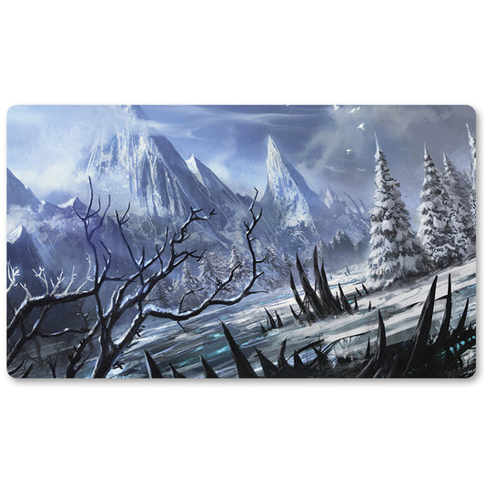 Board Game Peripheral- Wooded Foothills -MTG Playmat Size 23.6X13.7in Play mats Compatible for TCG RPG CCG Trading Card Game