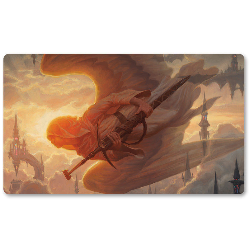 Board Game Peripheral- Angelic Page -MTG Playmat Size 23.6X13.7in Play mats Compatible for TCG RPG CCG Trading Card Game