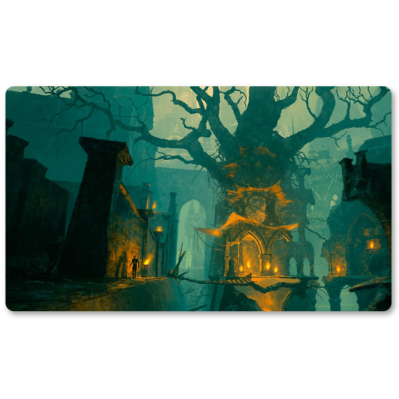 Magic The Gathering Peripheral- Ravnica-Forest  -MTG Playmat Size 23.6X13.7in Play mats Compatible for TCG RPG CCG Trading Card Game