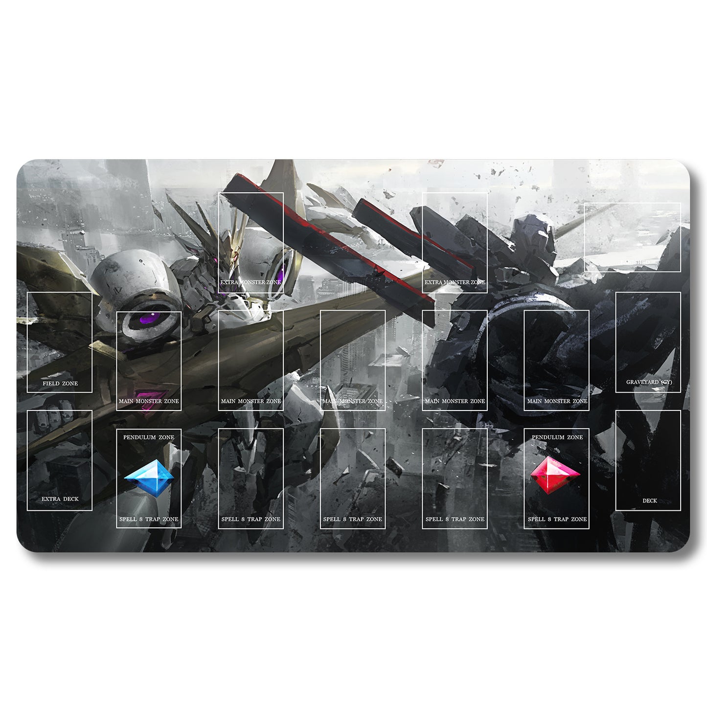 Board Game Peripheral - 1266635- Yugioh Playmat Size 23.6X13.7in Play mats Compatible for TCG OCG CCG Trading Card Game