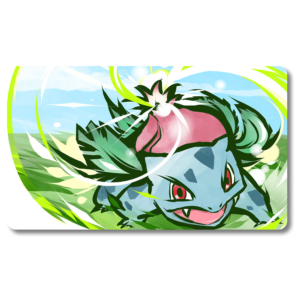 Board Game Ivysaur Playmat - Pokemon Size 23.6X13.7in Play mats Compatible for TCG MTG RPG CCG Trading Card Game