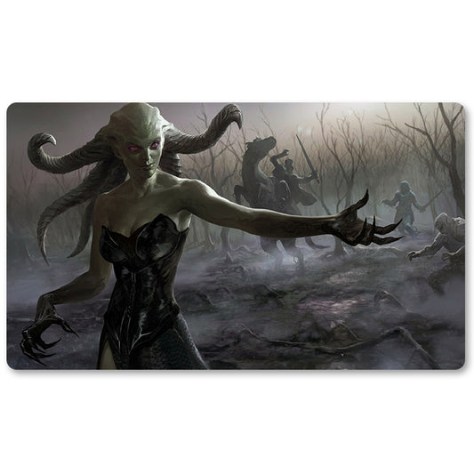 Board Game Peripheral- Xathrid Gorgon -MTG Playmat Size 23.6X13.7in Play mats Compatible for TCG RPG CCG Trading Card Game