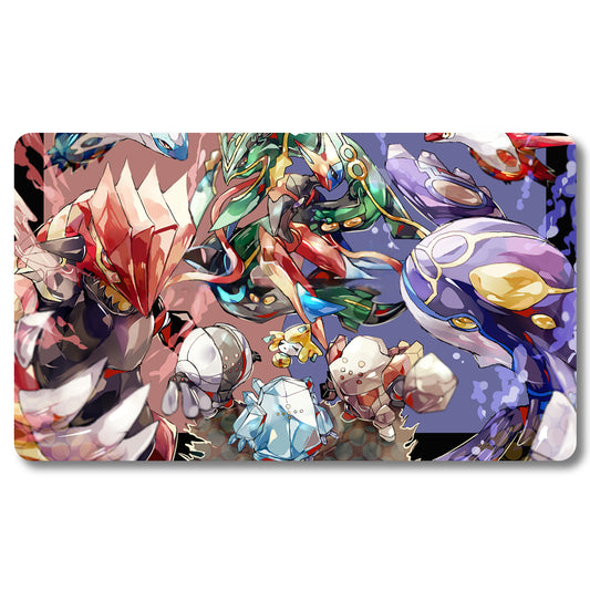 PTCG Groudon Playmat  - Pokemon Size 23.6X13.7in Play mats Compatible for TCG MTG RPG CCG Trading Card Game