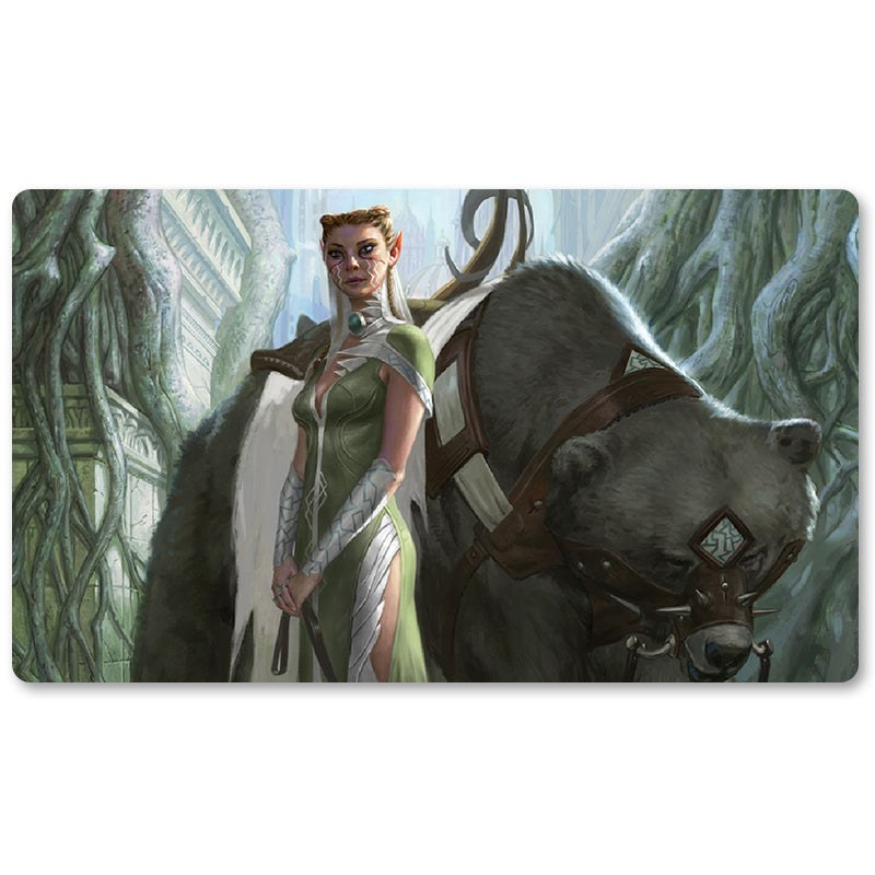 Magic The Gathering Peripheral- Yeva,-Nature's-Herald -MTG Playmat Size 23.6X13.7in Play mats Compatible for TCG RPG CCG Trading Card Game