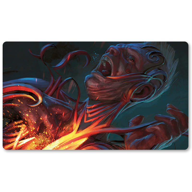 Board Game Peripheral- Molten Frame  -MTG Playmat Size 23.6X13.7in Play mats Compatible for TCG RPG CCG Trading Card Game