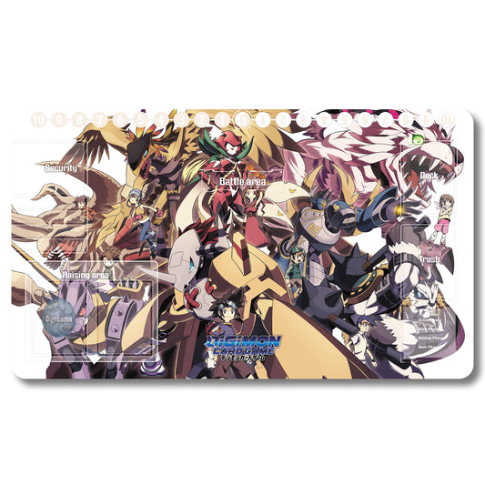 Board Game Rosemon Playmat - Digimon Size 23.6X13.7in Play mats Compatible for TCG DTCG CCG Trading Card Game