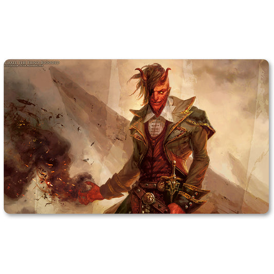 Board Game Peripheral- Tibalt the Fiend Blooded -MTG Playmat Size 23.6X13.7in Play mats Compatible for TCG RPG CCG Trading Card Game