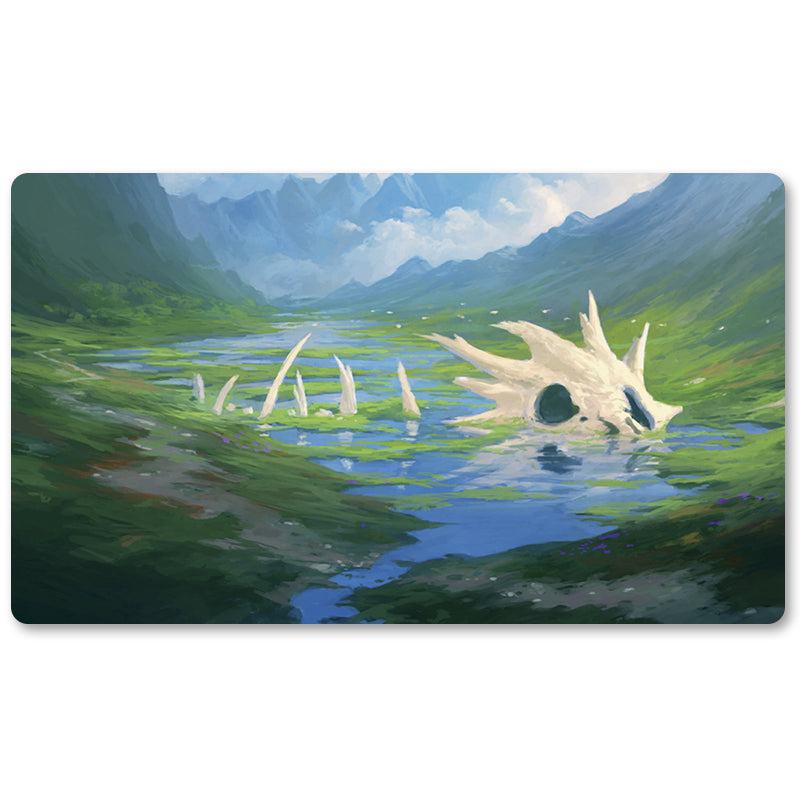 Magic The Gathering Peripheral- bones-of-the-land-whale -MTG Playmat Size 23.6X13.7in Play mats Compatible for TCG RPG CCG Trading Card Game