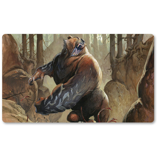 Magic The Gathering Peripheral- Runeclaw-Bear-MTG Playmat Size 23.6X13.7in Play mats Compatible for TCG RPG CCG Trading Card Game