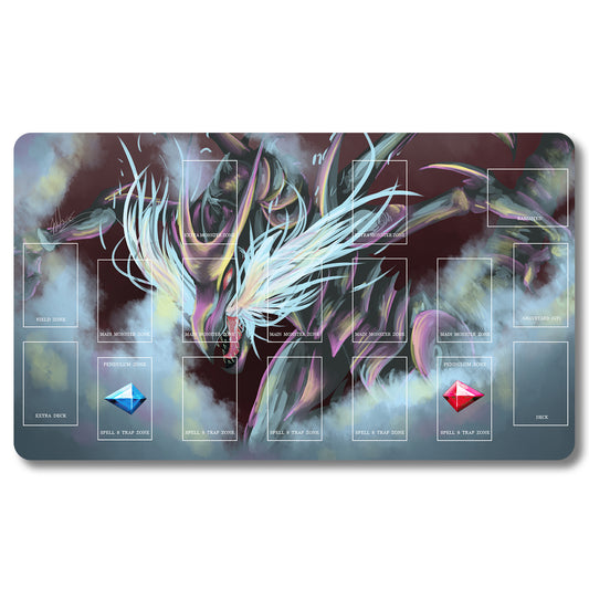 Board Game Peripheral - rd1edm- Yugioh Playmat Size 23.6X13.7in Play mats Compatible for TCG OCG CCG Trading Card Game