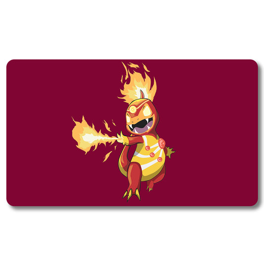 Board Game Charmeleon Playmat - Pokemon Size 23.6X13.7in Play mats Compatible for TCG MTG RPG CCG Trading Card Game