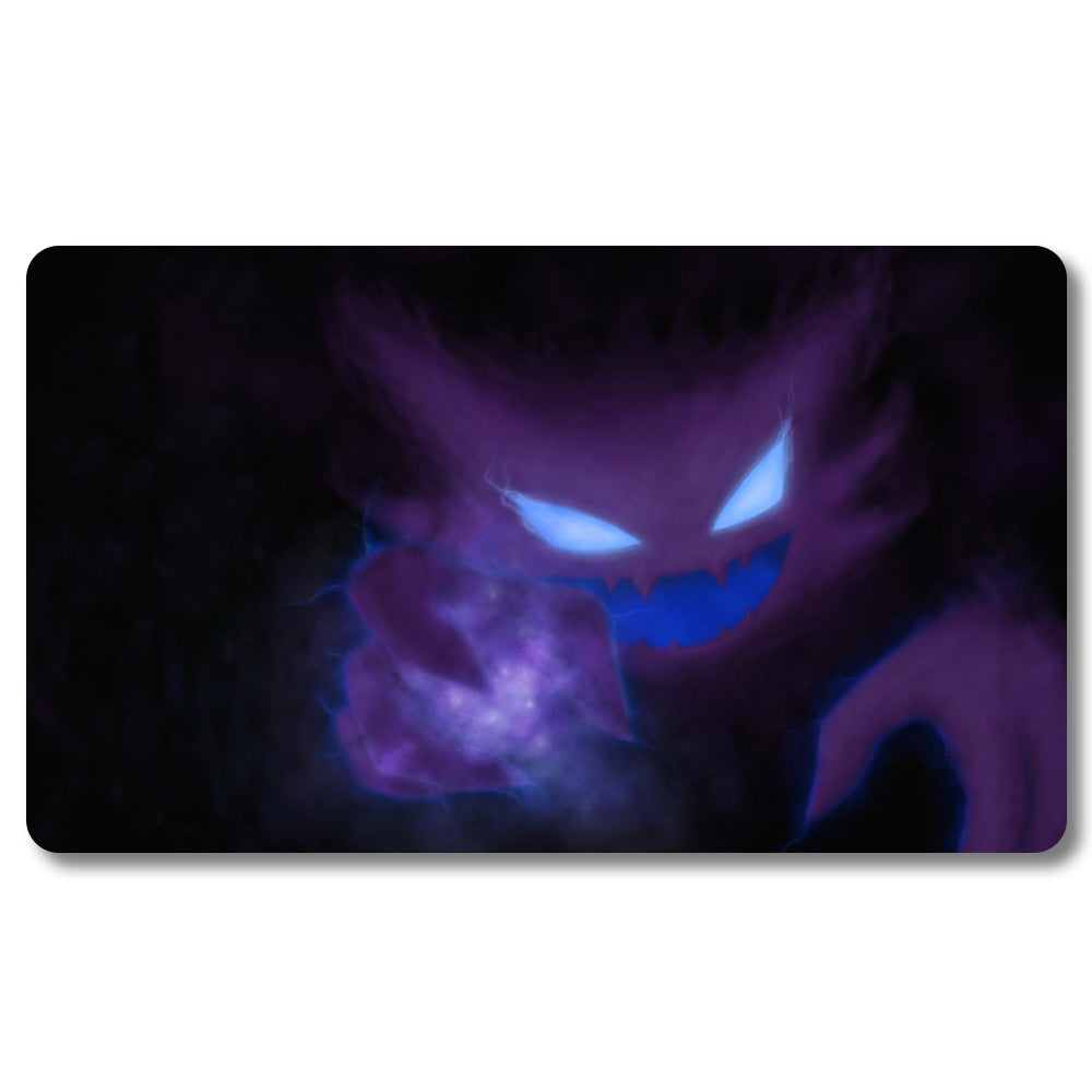 Board Game Gastly Playmat - Pokemon Size 23.6X13.7in Play mats Compatible for TCG MTG RPG CCG Trading Card Game