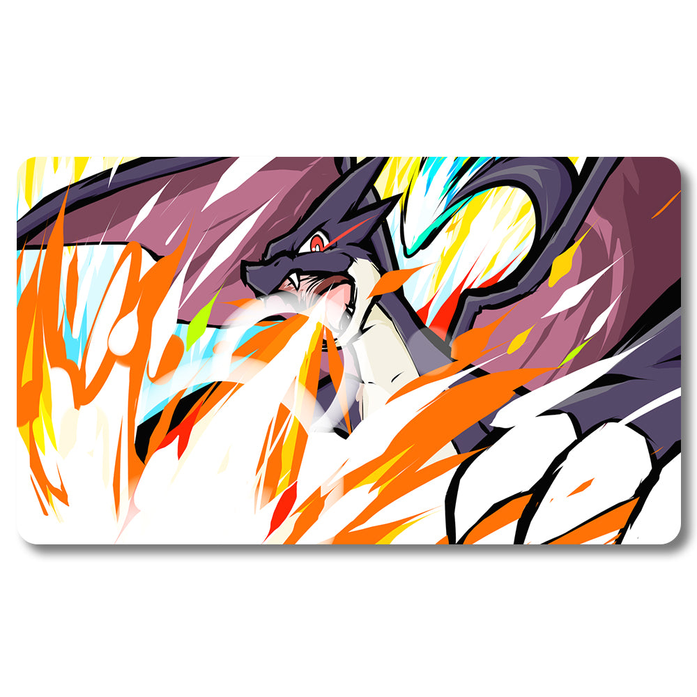 PTCG Charizard Playmat  - Pokemon Size 23.6X13.7in Play mats Compatible for TCG MTG RPG CCG Trading Card Game