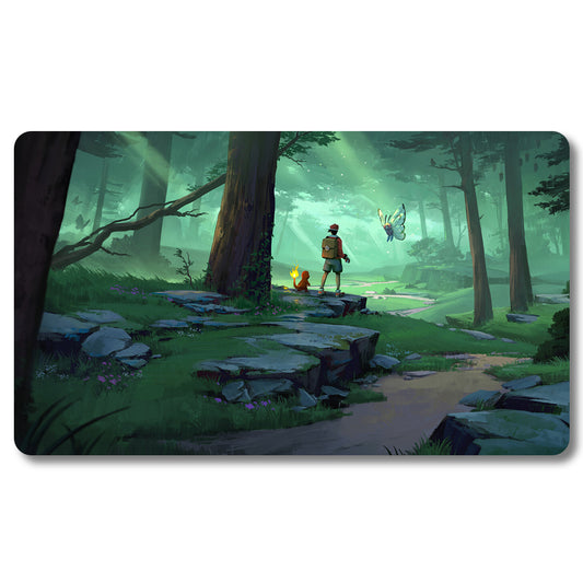 PTCG Peripheral - m9lo8k- Pokemon Playmat Size 23.6X13.7in Play mats Compatible for TCG MTG RPG CCG Trading Card Game