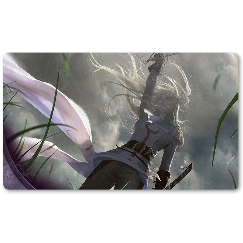 Board Game Peripheral- Thalia Guardian of Thraben -MTG Playmat Size 23.6X13.7in Play mats Compatible for TCG RPG CCG Trading Card Game