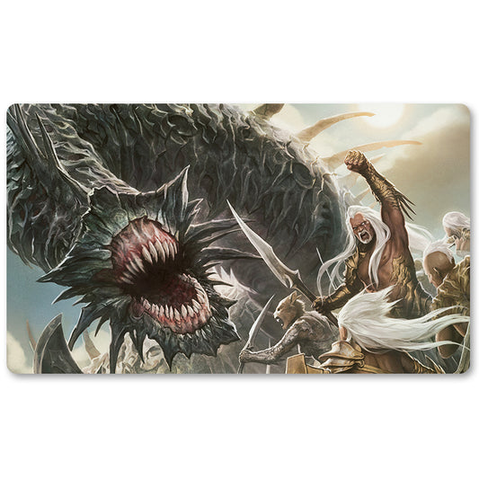 Magic The Gathering Peripheral- Mirrodin-Beseiged-Wurm  -MTG Playmat Size 23.6X13.7in Play mats Compatible for TCG RPG CCG Trading Card Game