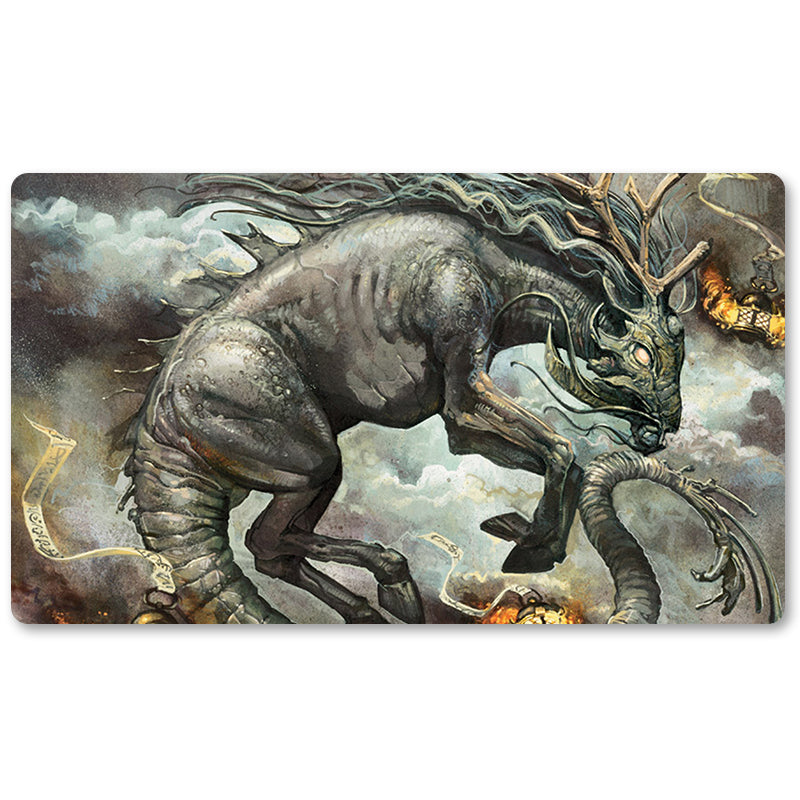 Magic The Gathering Peripheral- Infernal Kirin  -MTG Playmat Size 23.6X13.7in Play mats Compatible for TCG RPG CCG Trading Card Game