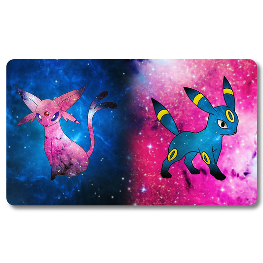 PTCG Moon elf Playmat - Pokemon Size 23.6X13.7in Play mats Compatible for TCG MTG RPG CCG Trading Card Game