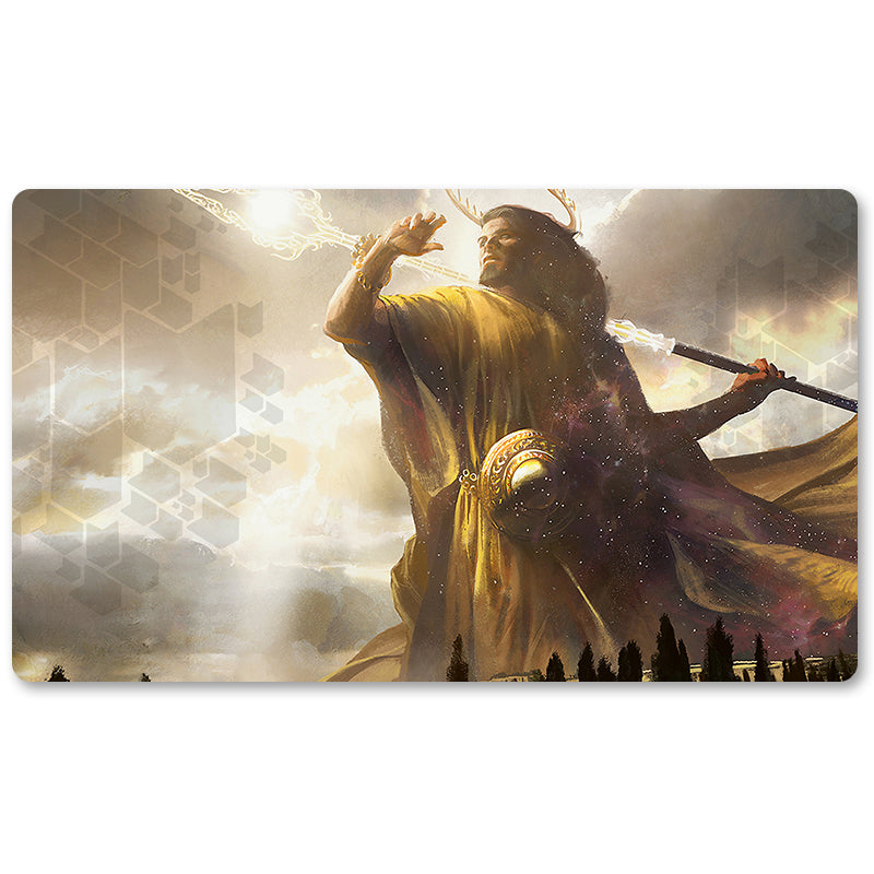 Board Game Peripheral- Sun Titan -MTG Playmat Size 23.6X13.7in Play mats Compatible for TCG RPG CCG Trading Card Game