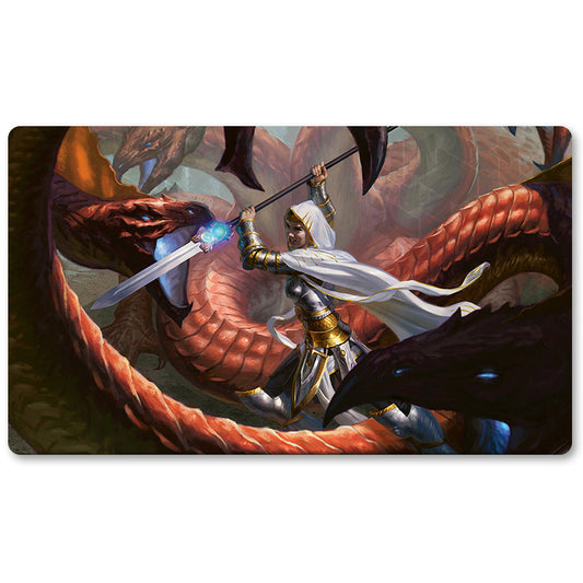 Board Game Peripheral- Vanquish The Foul -MTG Playmat Size 23.6X13.7in Play mats Compatible for TCG RPG CCG Trading Card Game