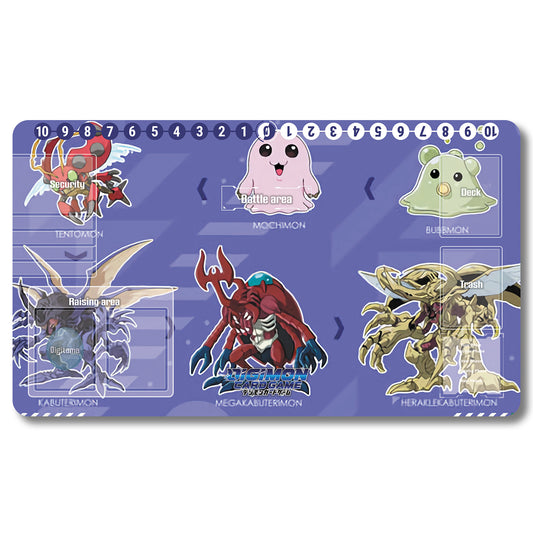 Digimon Tentomon Playmat - Digimon Size 23.6X13.7in Play mats Compatible for TCG DTCG CCG Trading Card Game