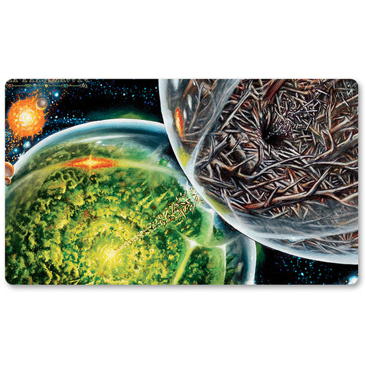 Board Game Peripheral- Crucible Of Worlds -MTG Playmat Size 23.6X13.7in Play mats Compatible for TCG RPG CCG Trading Card Game