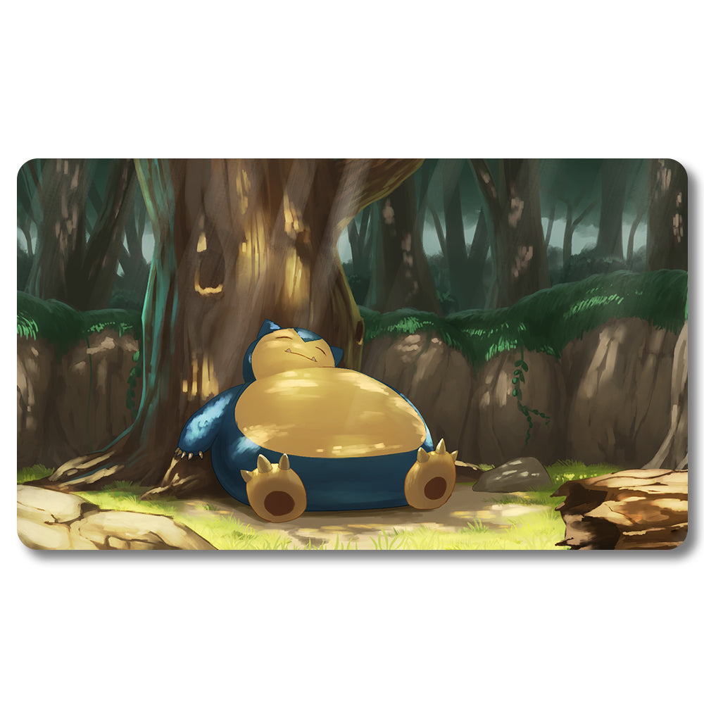 PTCG snorlax Playmat - Pokemon Size 23.6X13.7in Play mats Compatible for TCG MTG RPG CCG Trading Card Game