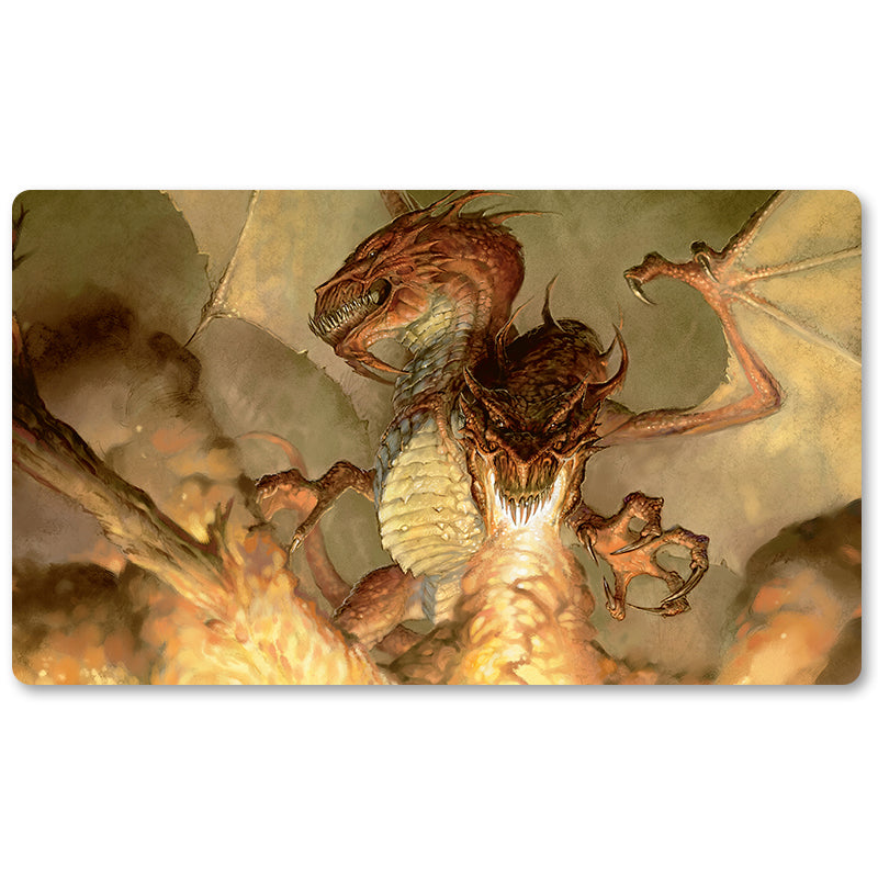 Magic The Gathering Peripheral- Two Headed Dragon -MTG Playmat Size 23.6X13.7in Play mats Compatible for TCG RPG CCG Trading Card Game