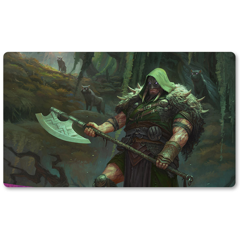 Magic The Gathering Peripheral- GARRUK,CURSED HUNTSMAN -MTG Playmat Size 23.6X13.7in Play mats Compatible for TCG RPG CCG Trading Card Game