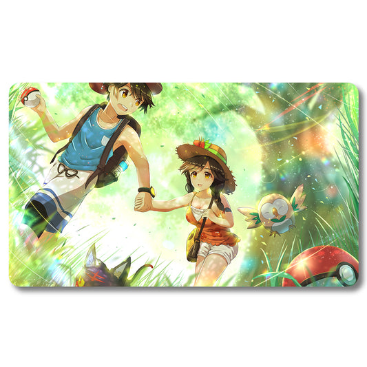 PTCG Peripheral - 877533- Pokemon Playmat Size 23.6X13.7in Play mats Compatible for TCG MTG RPG CCG Trading Card Game