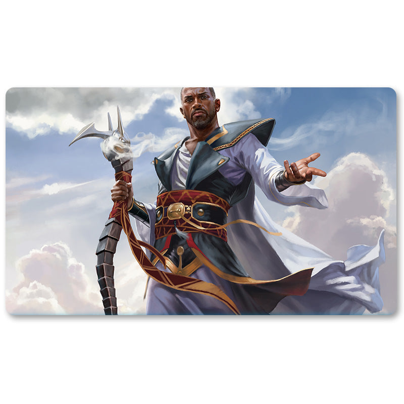 Board Game Peripheral- Teferi, Hero Of Dominaria -MTG Playmat Size 23.6X13.7in Play mats Compatible for TCG RPG CCG Trading Card Game