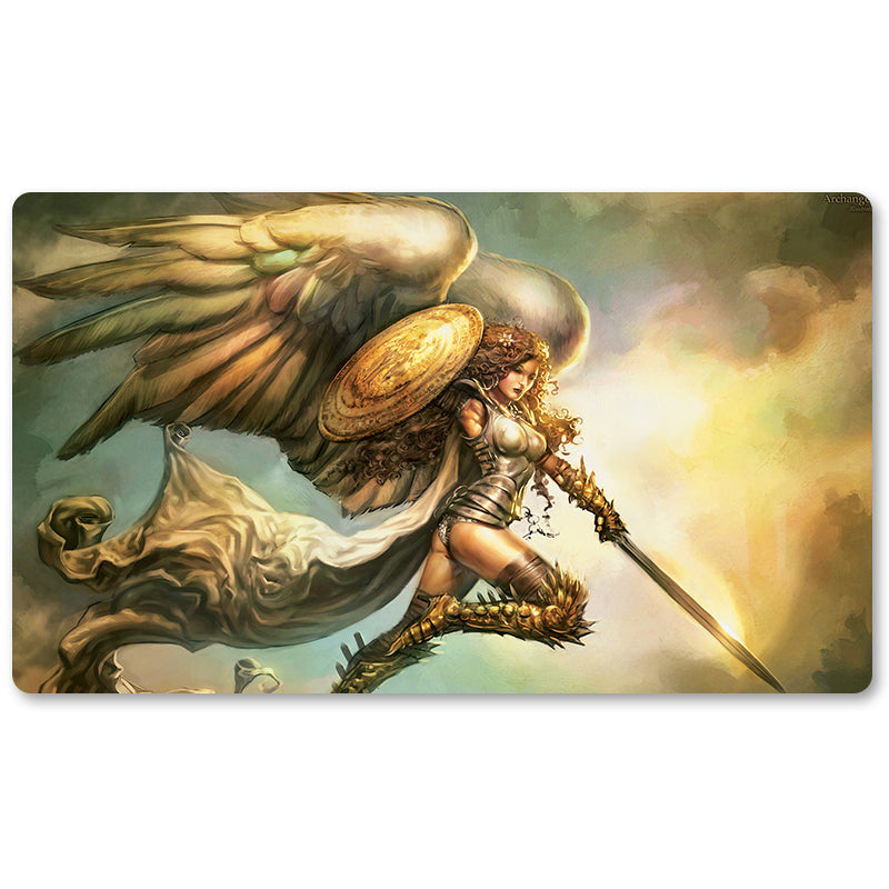 Magic The Gathering Peripheral- Archangel of Strife -MTG Playmat Size 23.6X13.7in Play mats Compatible for TCG RPG CCG Trading Card Game