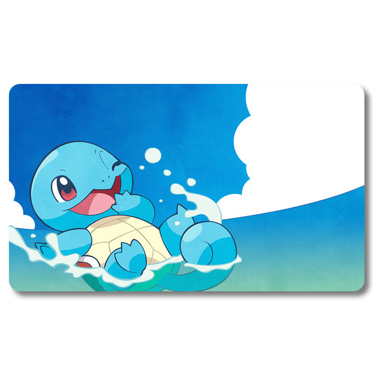 Board Game Squirtle Playmat - Pokemon Size 23.6X13.7in Play mats Compatible for TCG MTG RPG CCG Trading Card Game