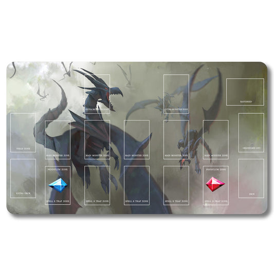 YUGIOH Peripheral - 199653- Yugioh Playmat Size 23.6X13.7in Play mats Compatible for TCG OCG CCG Trading Card Game