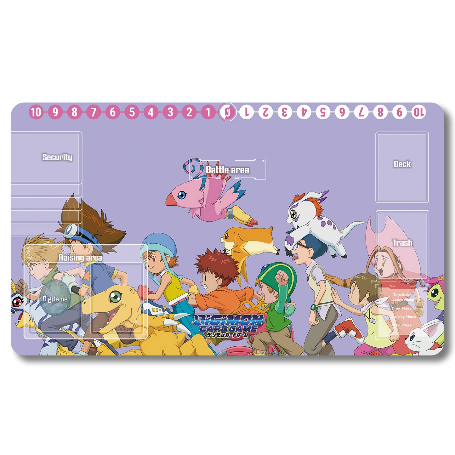 Digimon Piyomon Playmat - Digimon Size 23.6X13.7in Play mats Compatible for TCG DTCG CCG Trading Card Game