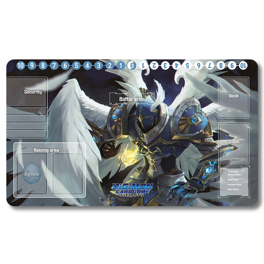 Board Game Peripheral - 77575- Digimon Playmat Size 23.6X13.7in Play mats Compatible for TCG DTCG CCG Trading Card Game