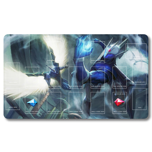 YUGIOH Elemental HERO Neos Playmat - Yugioh Size 23.6X13.7in Play mats Compatible for TCG OCG CCG Trading Card Game