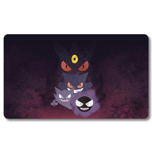 Board Game Gengar Playmat- Pokemon  Size 23.6X13.7in Play mats Compatible for TCG MTG RPG CCG Trading Card Game