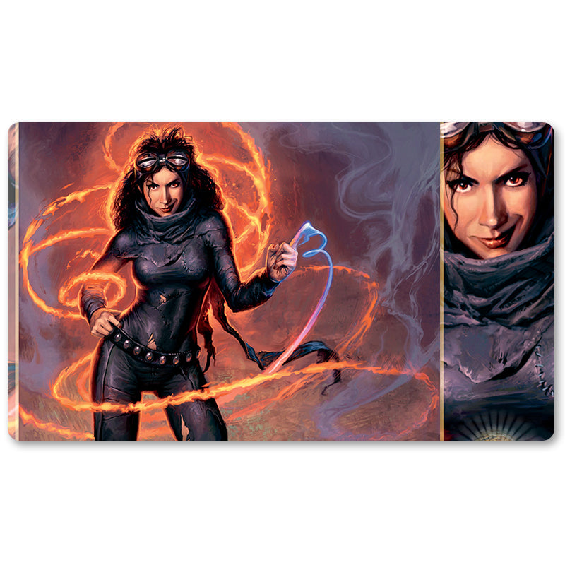 Magic The Gathering Peripheral- Jaya Ballard  -MTG Playmat Size 23.6X13.7in Play mats Compatible for TCG RPG CCG Trading Card Game