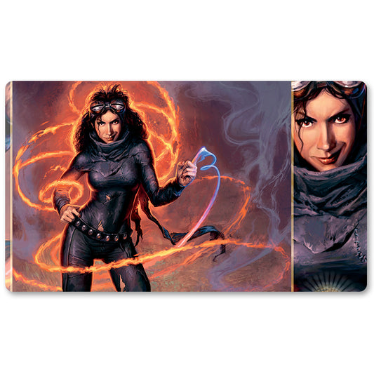 Magic The Gathering Peripheral- Jaya Ballard  -MTG Playmat Size 23.6X13.7in Play mats Compatible for TCG RPG CCG Trading Card Game